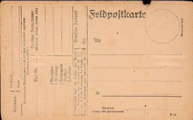 Deux cartes postales militaires allemandes vierges de la Première Guerre mondiale.