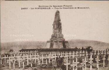 Environs de Senones (Vosges). - La Fontenelle. - Vue du Cimetière et Monument.