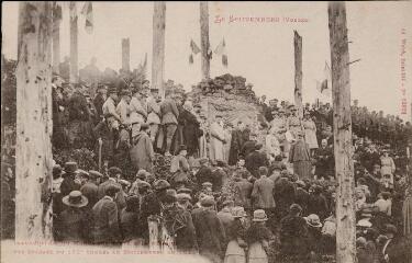 Le Spitzemberg (Vosges). Inauguration du monument élevé à la mémoire des soldats du 152e tombés au Spitzemberg en 1914.