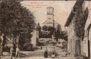 Lusse (Vosges). Le Centre, la Grande Route et l'Église.
