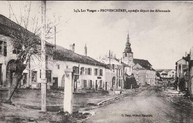 Les Vosges. Provenchères, après le départ des Allemands.