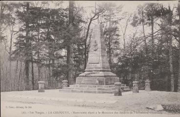 Les Vosges. - La Chipotte. - Monument élevé à la Mémoire des Soldats de l'Infanterie Coloniale.