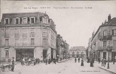 Les Vosges - Saint-Dié - Place Saint-Martin - Rue Gambetta - La Gare.