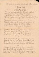 Cloches de Wisembach. - Bénédiction (9 juin 1930) : texte chanté par le chœur.