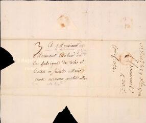 Lettre de commande de mouchoirs adressée à Monsieur Rébert, de la fabrique de toile de coton à Sainte-Marie-aux-Mines.