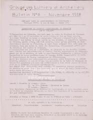 Novembre 1958. - Bulletin n° 6.