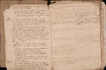 Histoire du Luxembourg (5) du Ve au XVIIIe siècle : registre et cahier de notes.