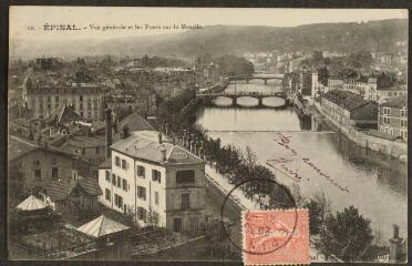 Épinal. - Vue générale et les ponts sur la Moselle.