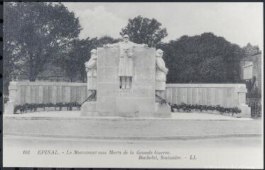 Épinal. - Vue du monument aux morts de la Grande Guerre.