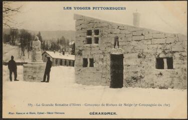 Gérardmer. La grande semaine d'hiver. Concours de statues de neige (9e compagnie du 152e).