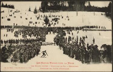 Les Hautes-Vosges sous la neige. - Les sports d'hiver. Concours de ski à Gérardmer. Concours des sauts d'obstacles.
