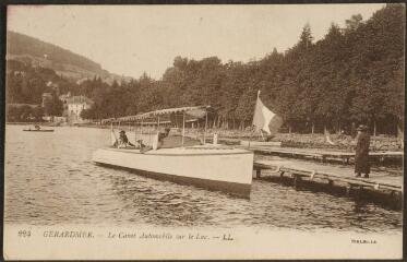 Gérardmer. - Le canot automobile sur le lac.