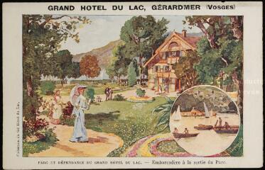 Grand Hôtel du Lac, Gérardmer (Vosges) - Parc et dépendance du Grand Hôtel du lac - Embarcadère à la sortie du parc.