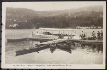 Gérardmer. - Barques et canot automobile sur le lac.