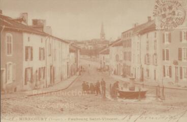 Mirecourt (Vosges). - Faubourg Saint-Vincent [carte postale éditée pour le 14e salon des collectionneurs de Mirecourt - Dimanche 13 février 2005].