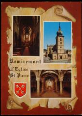 [Remiremont]. - Église Saint-Pierre, la nef, la crypte.