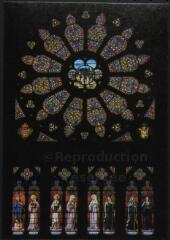 Remiremont. - Vue des vitraux de l'église abbatiale Saint-Pierre.