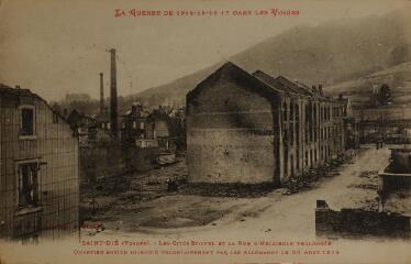 [Saint-Dié]. - Les cités Stiffel et la rue d'Hellieule prolongée, quartier incendié volontairement par les allemands le 28 août 1914.