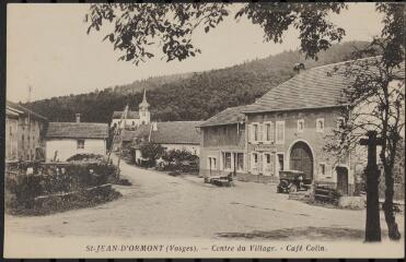 Saint-Jean-d'Ormont. - Vue sur le centre du village et le café Colin.