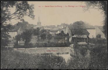 Saint-Ouen-Lès-Parey. - Vue du barrage sur l'Angers.