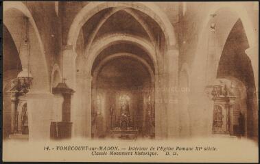 Vomécourt-sur-Madon. - Vue intérieure de l'église Saint-Martin.