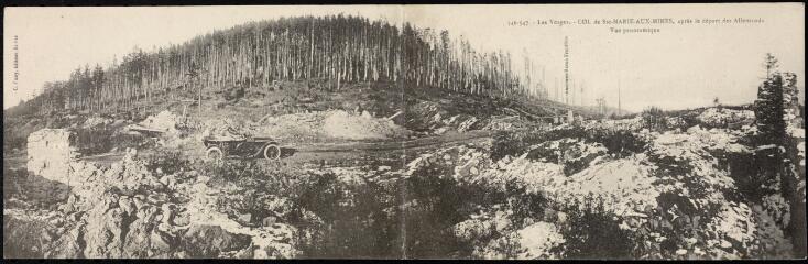 Première Guerre mondiale. - Vue panoramique du col de Sainte-Marie-aux-Mines après le départ des Allemands.