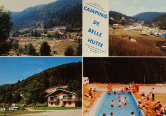 [La Bresse]. - Camping-caravaning caravaneige de Belle-Hutte. Altitude 900 m. Au cœur des Hautes Vosges. Randonnées pédestres. Piscine. Tennis.