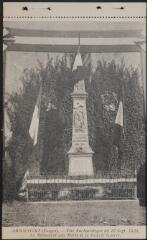 Ambacourt. - Fête eucharistique du 22 septembre 1929. - Le monument aux morts de la Grande Guerre.