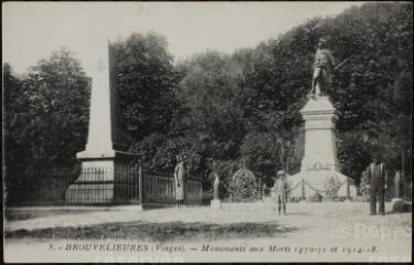 Brouvelieures. - Monument aux morts 1870-1871 et 1914-1918.