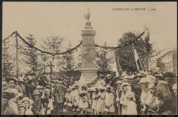 Châtillon-sur-Saône. - 5 juin [Monument aux morts de la Grande Guerre, inauguration : vue de la foule].