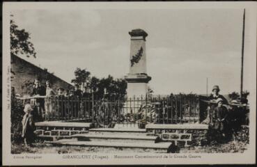 Girancourt. - Monument commémoratif de la Grande Guerre.