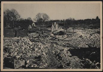 Rehaincourt. - Vue des ruines du village incendié par les Allemands.