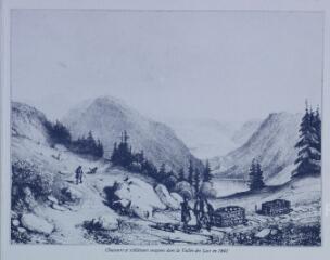 Chasseurs et schlitteurs vosgiens dans la Vallée des Lacs en 1841.
