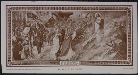 Basilique de Domrémy. Jeanne d'Arc. Peintures murales par Lionel Royer. - Le bûcher de Rouen.