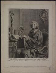 Franciscus Rivard philosophiae professor. Offerebat optimo professori. Disciplus memor Claudius Perricaud. 9 junii. 1745.