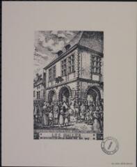 Les halles construites sur la grande rue en 1617.