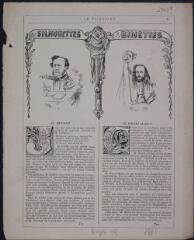 Silhouettes - Binettes : M. Buffet ; M. Henri Maret [caricatures tirées du Triboulet].