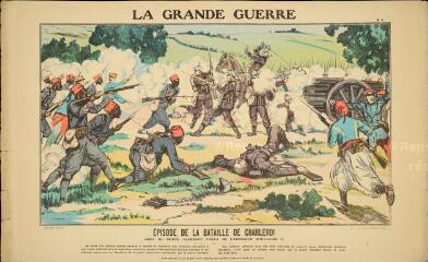 La Grande Guerre. Épisode de la bataille de Charleroi - Mort du prince Aldebert, oncle de l'empereur Guillaume II (n° 6).