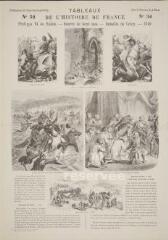 Tableaux de l'histoire de france, Philippe VI de Valois, Guerre de Cent ans. Bataille de Crécy 1346.