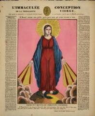 L'Immaculée Conception de la très-sainte Vierge, telle qu'elle est représentée sur la nouvelle médaille frappée en son honneur, sous le nom de Médaille miraculeuse.