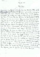 Photocopie d’une lettre d’Henri Absalon évoquant les liaisons clandestines avec Nancy.