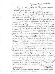 Photocopie d’une lettre d’Elisabeth Absalon donnant des nouvelles de son mari et incitant à nouveau Alfred Pinck à la plus grande prudence.