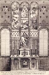 Projet pour la chapelle du Souvenir dans l'église de La Neuveville-lès-Raon. I. Autel avec l'antique statue de N.-D. De Pitié et Vitrail « à l'heure de leur mort ».