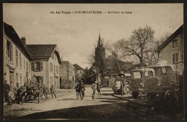 Ban-de-Laveline. Artilleurs au repos.