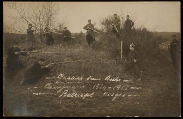 Belrupt (Vosges) - Campagne 1914-1918, capture d'un "boche".