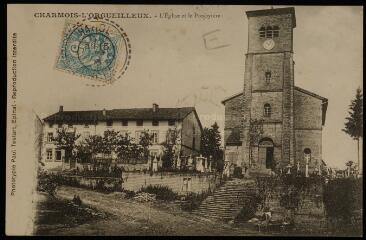 Charmois-L'Orgueilleux. - Vue sur l'église, le cimetière et le presbytère.