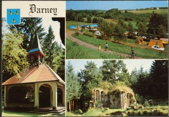 Darney (88260 Vosges). Chapelle St Martin, camping, piscine, syndicat d'initiative, prieuré de Bonneval.