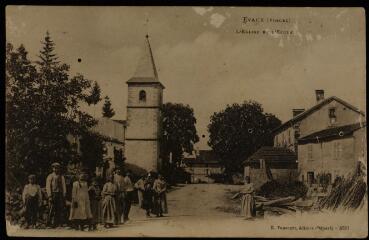 Évaux-et-Ménil. - L'église et l'école.