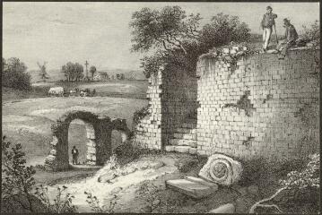 [Grand]. - Amphithéâtre gallo-romain. Dessin de Charles Pensée, début XIXe s.