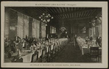 Martigny-les-Bains. - La salle à manger du Grand-Hôtel des bains.